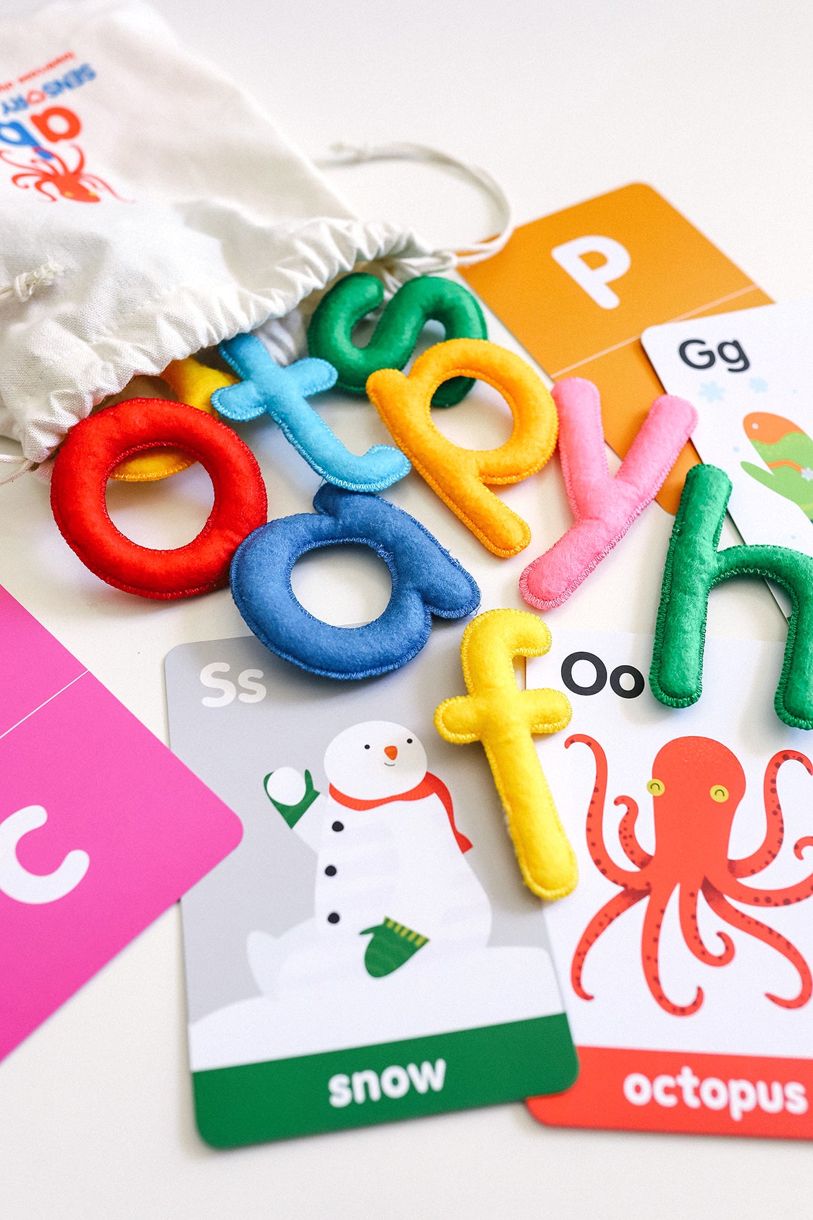 Abc Lowercase Felt Alphabet & Flashcards – Curious Columbus Kids